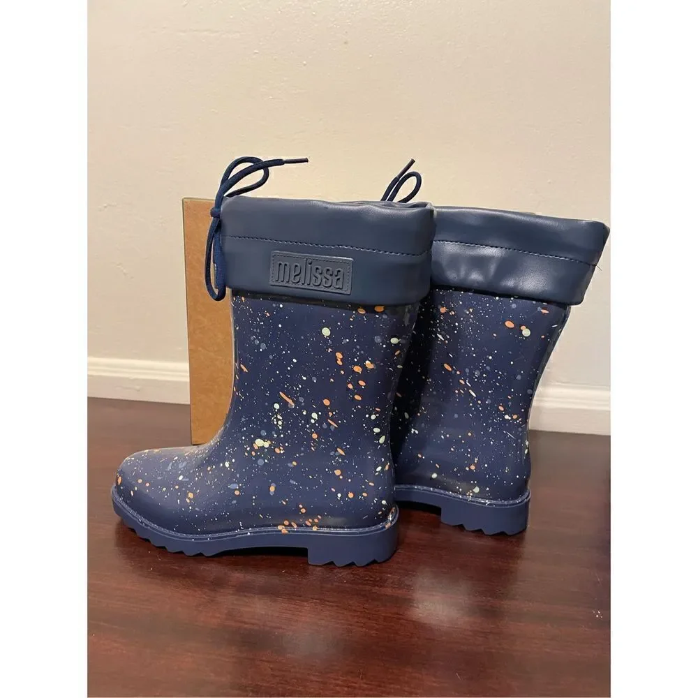Mini Melissa Kids water resistant  rain comfy boot size 2 new